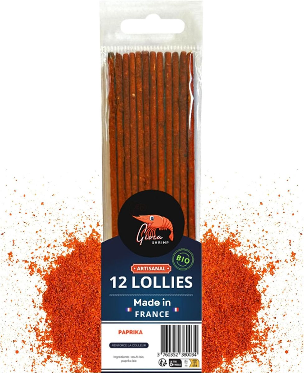 Gioia Shrimp Lollies Paprika 12pk