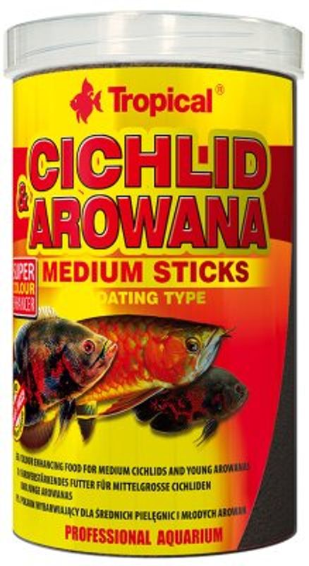 TROPICAL CICHLID & ARROWANA STICKS MEDIUM 1000ML/360G